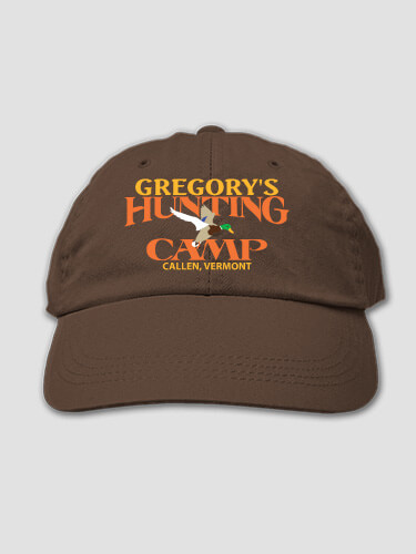 Duck Hunting Camp Brown Embroidered Hat