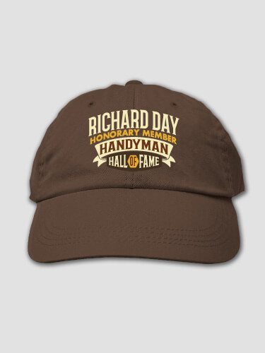 Handyman Hall Of Fame Brown Embroidered Hat