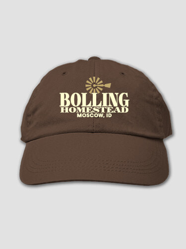 Homestead Brown Embroidered Hat