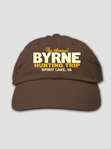 Hunting Trip Brown Embroidered Hat