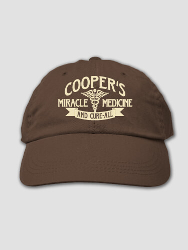Miracle Medicine Brown Embroidered Hat