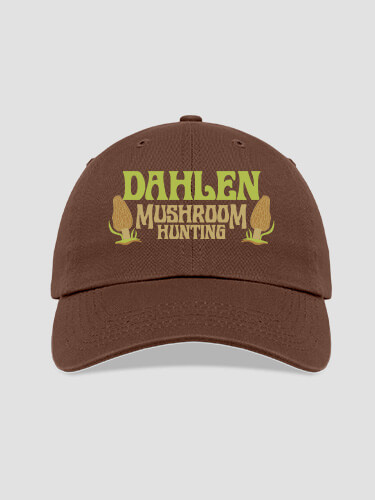 Mushroom Hunting Brown Embroidered Hat