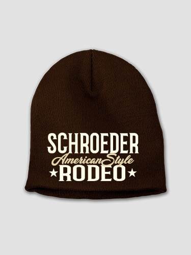 Rodeo Brown Embroidered Beanie