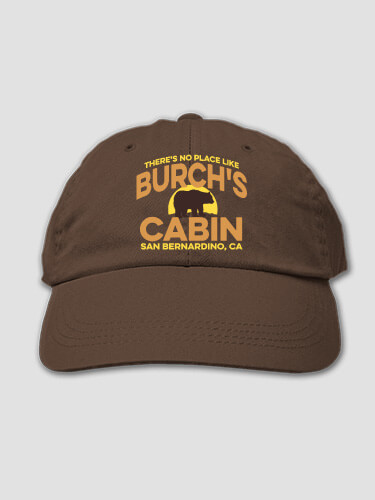 Rustic Cabin Brown Embroidered Hat