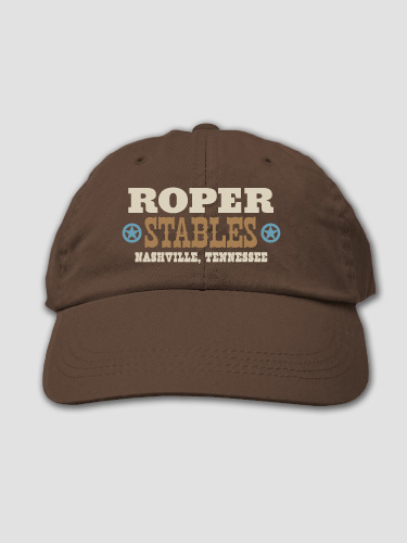 Stables Brown Embroidered Hat