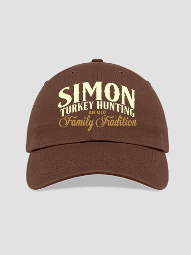 Turkey Hunting Family Tradition Brown Embroidered Hat