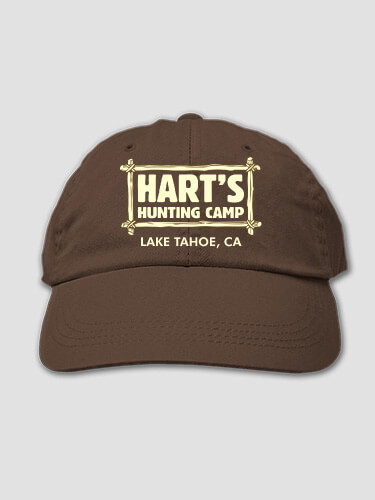 Vintage Hunting Camp Brown Embroidered Hat