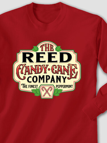 Candy Cane Company Cardinal Red Adult Long Sleeve
