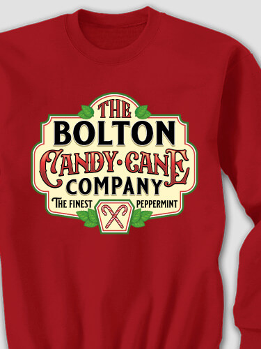 Candy Cane Company Cardinal Red Adult Sweatshirt