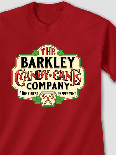 Candy Cane Company Cardinal Red Adult T-Shirt