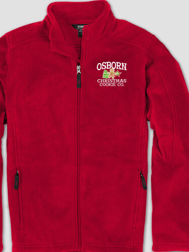 Christmas Cookie Company Cardinal Red Embroidered Zippered Fleece