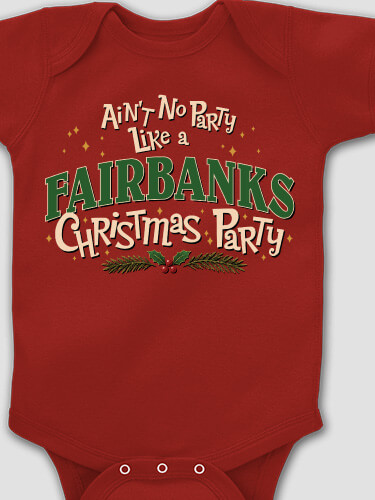 Christmas Party Cardinal Red Baby Bodysuit