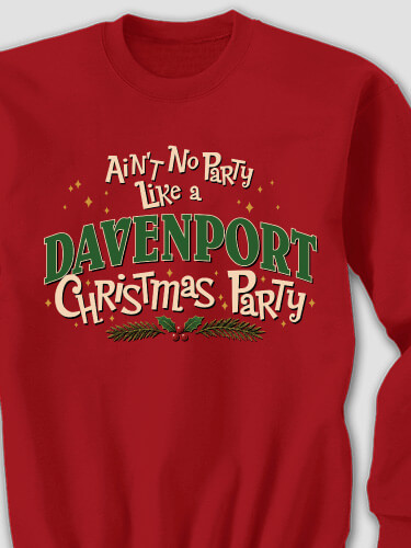 Christmas Party Cardinal Red Adult Sweatshirt
