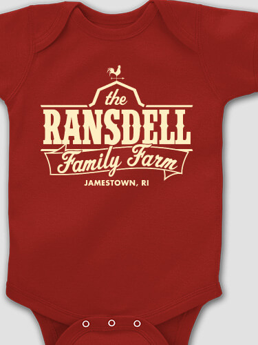 Family Farm Cardinal Red Baby Bodysuit