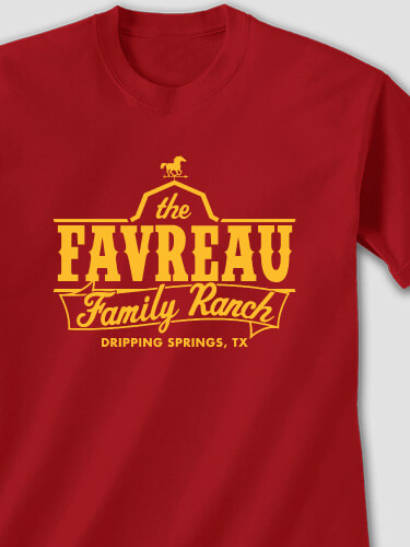 Family Ranch Cardinal Red Adult T-Shirt