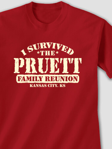 I Survived Reunion Cardinal Red Adult T-Shirt