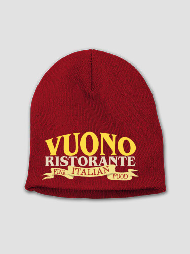 Ristorante Cardinal Red Embroidered Beanie