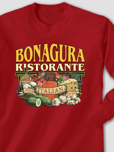 Ristorante Cardinal Red Adult Long Sleeve