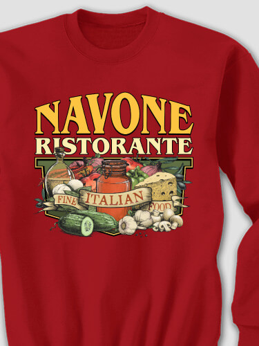 Ristorante Cardinal Red Adult Sweatshirt