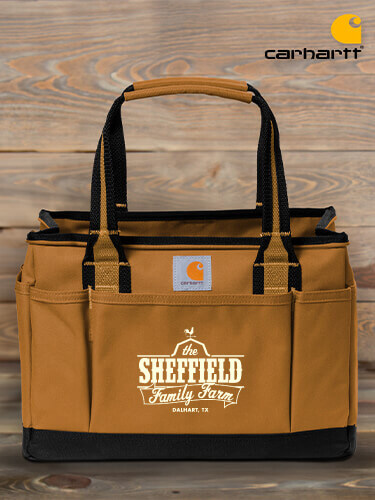 Carhartt Brown Family Farm Personalized carhartt-utility-tote 