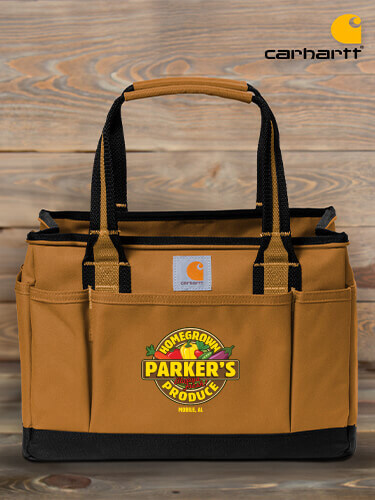 Carhartt Brown Homegrown Produce Personalized carhartt-utility-tote 