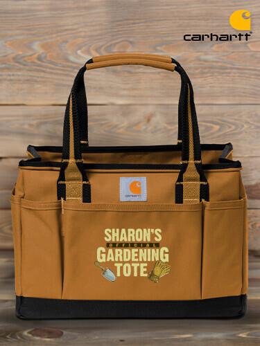 Carhartt Brown Official Gardening Personalized carhartt-utility-tote 