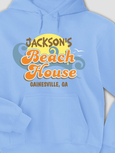 Beach House Carolina Blue Adult Hooded Sweatshirt
