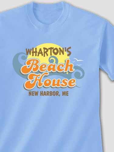 Beach House Carolina Blue Adult T-Shirt