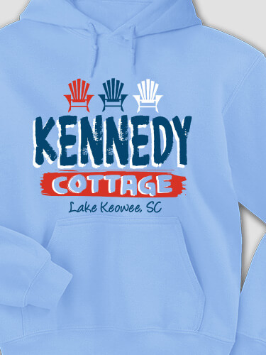 Cottage Carolina Blue Adult Hooded Sweatshirt