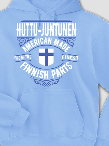 Finnish Parts Carolina Blue Adult Hooded Sweatshirt