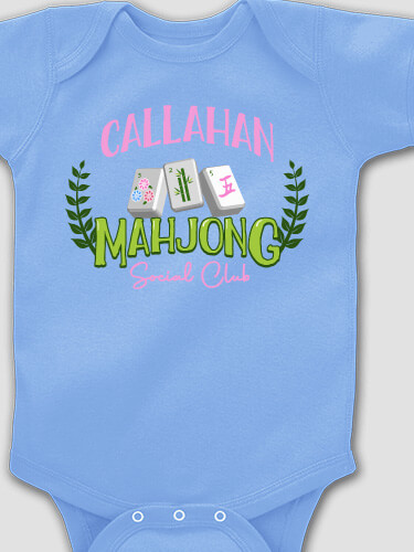 Mahjong Carolina Blue Baby Bodysuit