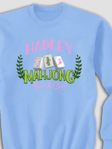 Mahjong Carolina Blue Adult Sweatshirt