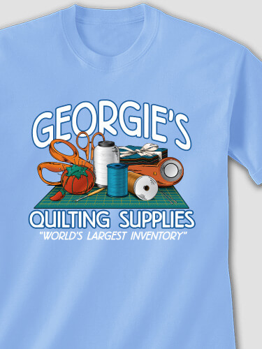 Quilting Supplies Carolina Blue Adult T-Shirt