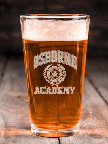 Academy Clear Pint Glass - Engraved (single)