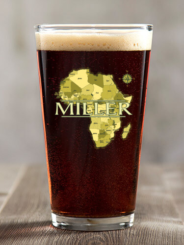 African Heritage Clear Pint Glass - Color Printed (single)