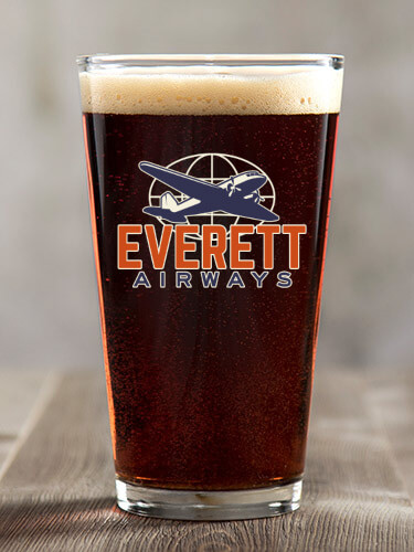 Airways Clear Pint Glass - Color Printed (single)