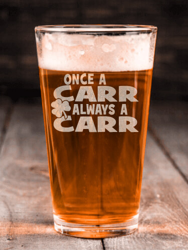 Always Irish Clear Pint Glass - Engraved (single)