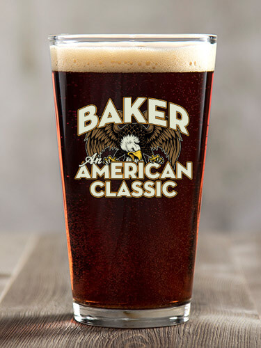 American Classic Clear Pint Glass - Color Printed (single)