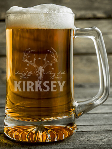 American Hunter Clear Beer Mug - Engraved