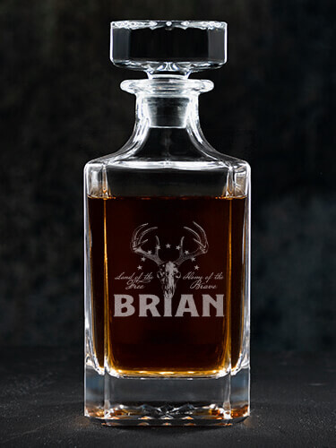 American Hunter Clear Whiskey Decanter - Engraved