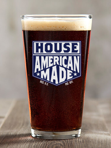 American Made Clear Pint Glass - Color Printed (single)