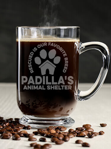 Animal Shelter Clear Coffee Mug - Engraved (single)