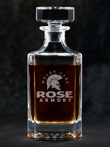 Armory Clear Whiskey Decanter - Engraved