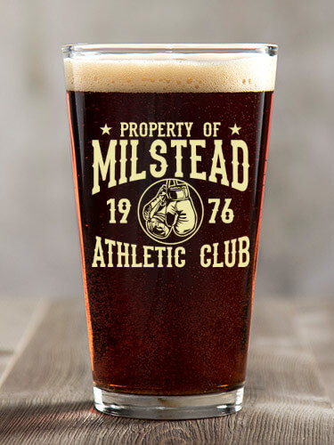 Athletic Club Clear Pint Glass - Color Printed (single)