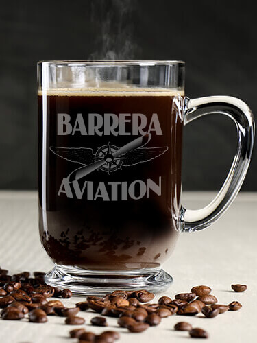 Aviation Clear Coffee Mug - Engraved (single)