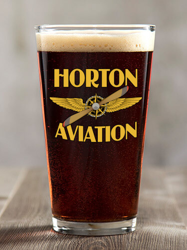 Aviation Clear Pint Glass - Color Printed (single)
