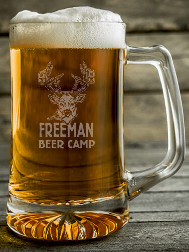 Beer Camp Clear Beer Mug - Engraved