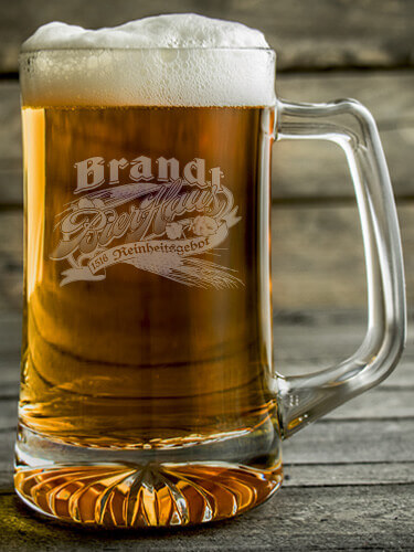 Bierhaus Clear Beer Mug - Engraved