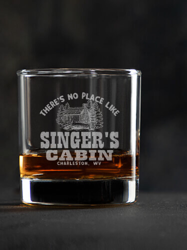 Cabin Clear Rocks Glass - Engraved (single)