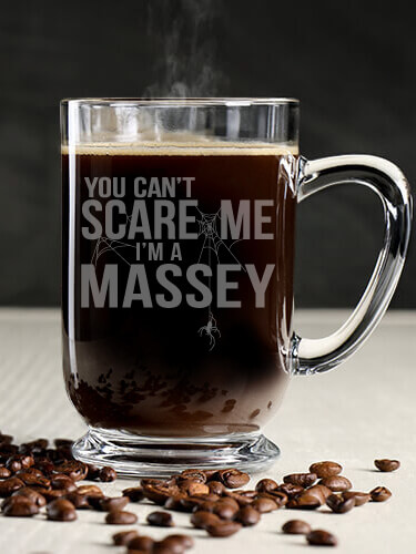Can't Scare Me Clear Coffee Mug - Engraved (single)